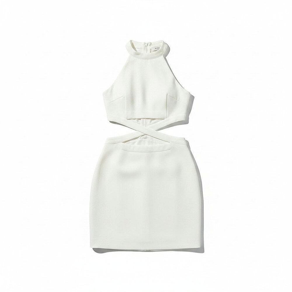 Likely New Womens Isadora Cut Out Mini Dress White 12 Party Glam Clubwear Event